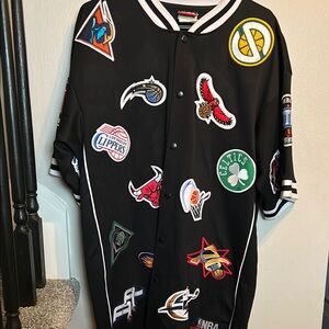 Black NBA Team Logo Jacket - NBA MAJESTIC